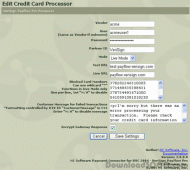 BVCommerce 2004 Credit Card Processors screenshot